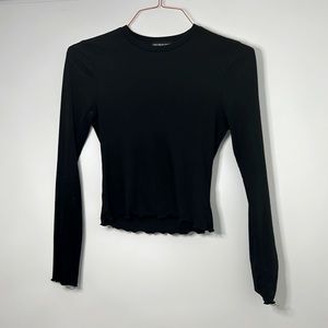 Brand new black copped long sleeve